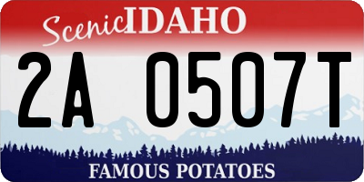 ID license plate 2A0507T
