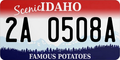 ID license plate 2A0508A