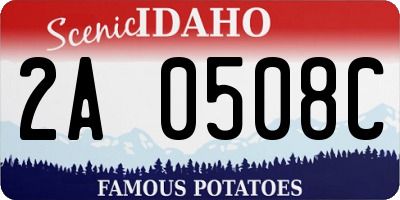 ID license plate 2A0508C