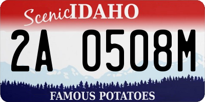 ID license plate 2A0508M