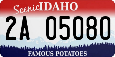 ID license plate 2A0508O