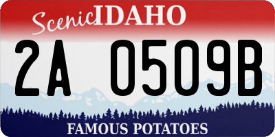 ID license plate 2A0509B