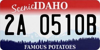 ID license plate 2A0510B