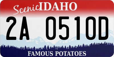 ID license plate 2A0510D