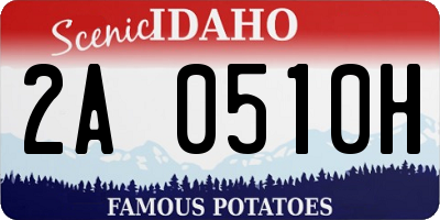 ID license plate 2A0510H