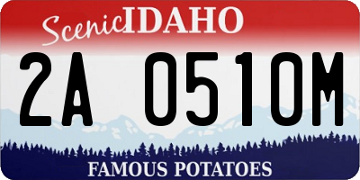 ID license plate 2A0510M