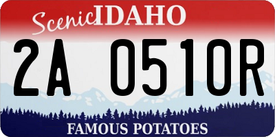 ID license plate 2A0510R