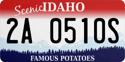 ID license plate 2A0510S