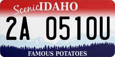 ID license plate 2A0510U