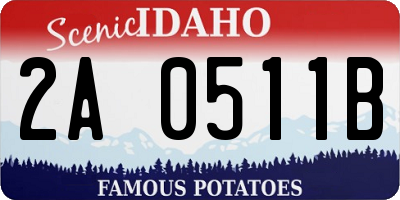 ID license plate 2A0511B