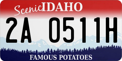 ID license plate 2A0511H