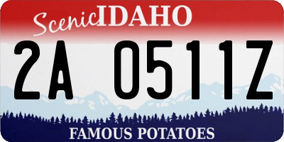 ID license plate 2A0511Z