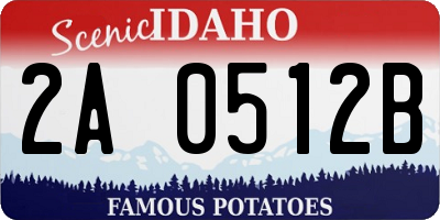 ID license plate 2A0512B