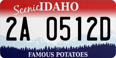 ID license plate 2A0512D