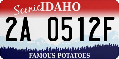 ID license plate 2A0512F