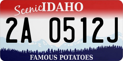 ID license plate 2A0512J