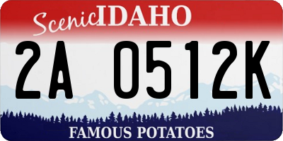 ID license plate 2A0512K