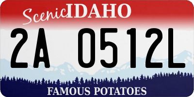 ID license plate 2A0512L