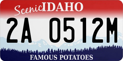 ID license plate 2A0512M