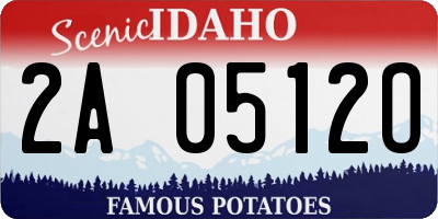 ID license plate 2A0512O