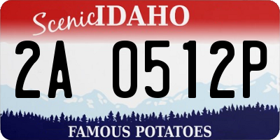 ID license plate 2A0512P