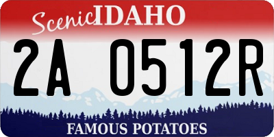 ID license plate 2A0512R