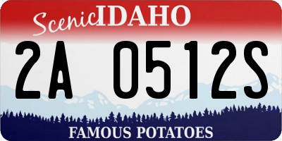ID license plate 2A0512S