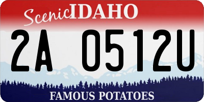 ID license plate 2A0512U