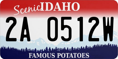 ID license plate 2A0512W