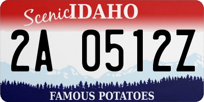 ID license plate 2A0512Z