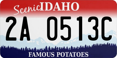 ID license plate 2A0513C