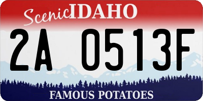 ID license plate 2A0513F