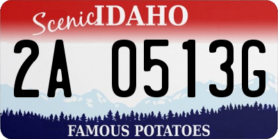 ID license plate 2A0513G