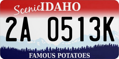 ID license plate 2A0513K