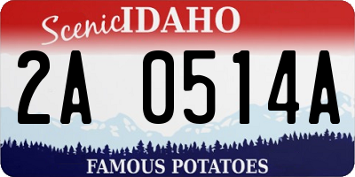 ID license plate 2A0514A