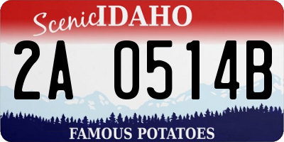 ID license plate 2A0514B