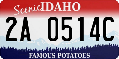 ID license plate 2A0514C
