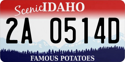 ID license plate 2A0514D
