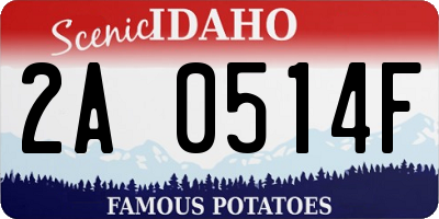 ID license plate 2A0514F
