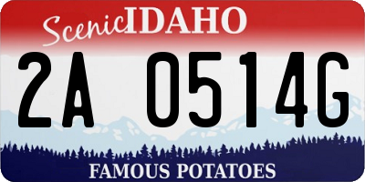ID license plate 2A0514G