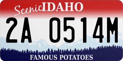 ID license plate 2A0514M