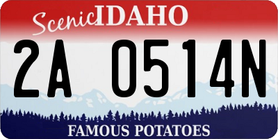 ID license plate 2A0514N
