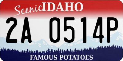ID license plate 2A0514P