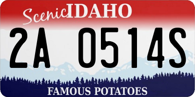 ID license plate 2A0514S