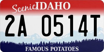 ID license plate 2A0514T