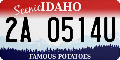 ID license plate 2A0514U