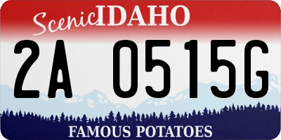 ID license plate 2A0515G