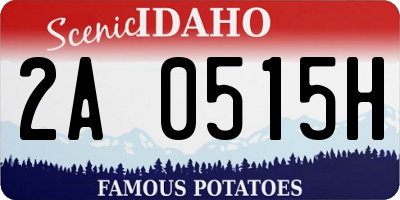 ID license plate 2A0515H