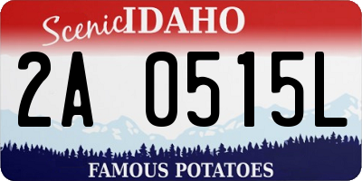 ID license plate 2A0515L