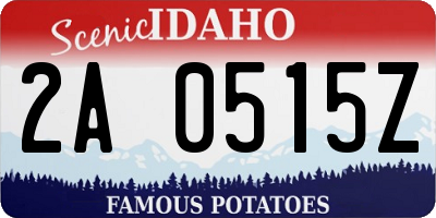 ID license plate 2A0515Z